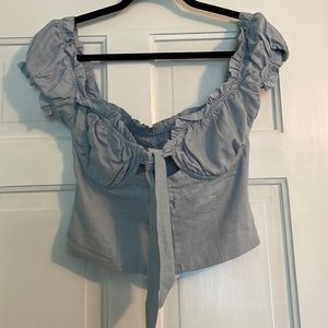 Chambray crop top